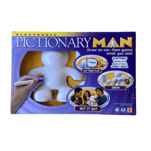Mattel Board Game Electronic  Pictionary Man  Complete 2008 - Picture 1 of 8